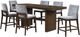 New Classic® Home Furnishings Kody 7-Piece Stone Gray/Walnut Counter Table Set-0