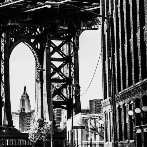 Classy Art Black & White Manhattan Bridge by Bill Carson Photography Wall Art-1