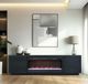 Legends Home Stardust Seal Skin Black 89" Fireplace TV Console-1