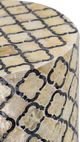 A & B Home Black/Cream Round Accent Stool -2