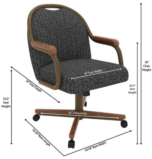 Chromcraft Customizable Medina Swivel Casual Dining Chair-2