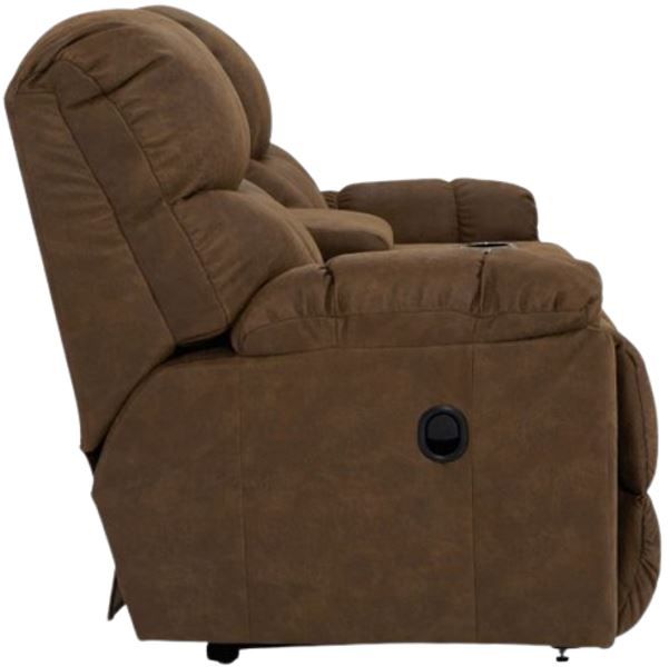La-Z-Boy® Trouper Whiskey Manual Reclining Loveseat with Console-2