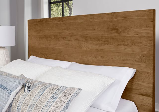 LM Co Home By Vaughan-Bassett Crafted Cherry by Ben & Erin Napier Medium Cherry Queen Plank Bed-2