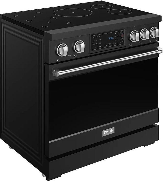 Thor Kitchen® Gordon Ramsay Collection 36" Black Pro Style Induction Range with Tilt Panel Touch Control and Stainless Steel Trim-2