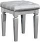 Homelegance® Allura Silver Vanity Stool-0