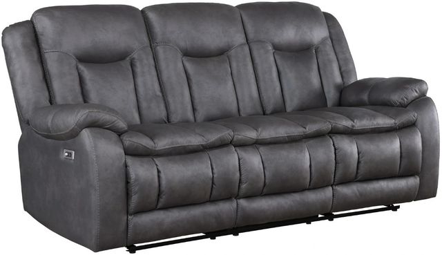New Classic® Home Furnishings Morello Gray Power Reclining Sofa-0