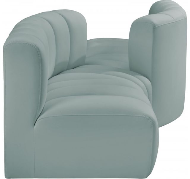 Meridian Furniture Arc 4-Piece Mint Green Vegan Leather Sectional-3