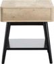 Magnussen Home® Fletcher Driftwood End Table with Black Base-4
