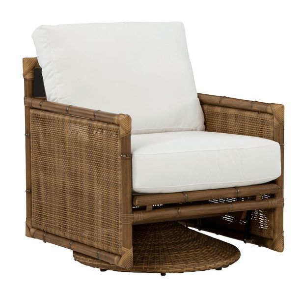 Lane Venture® Brooks Outdoor Wicker Swivel Glider Lounge Chair-0