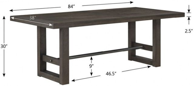 Winners Only® Maybrook Dark Oak Trestle Dining Table-2