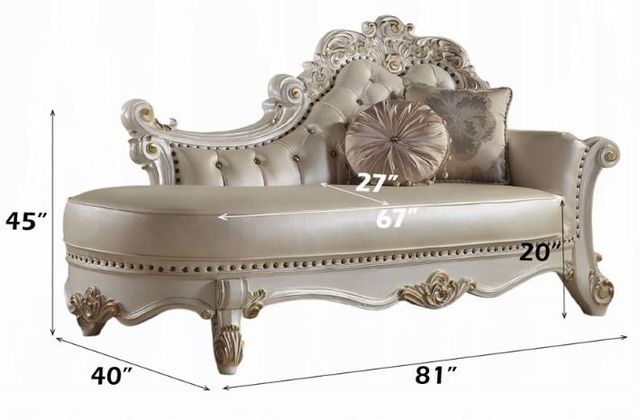 ACME Furniture Vendome Antique Pearl Chaise -2