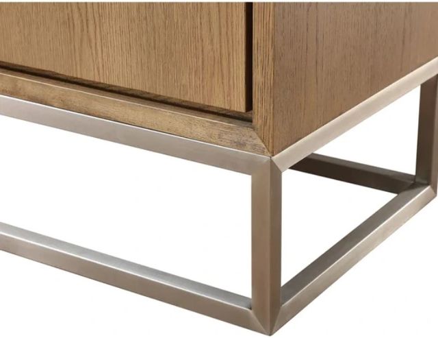 Modus Furniture One Brushed Stainless Steel/White Oak Sideboard-3