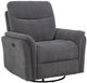 Coaster® Adler Gray Swivel Glider Power Recliner-1