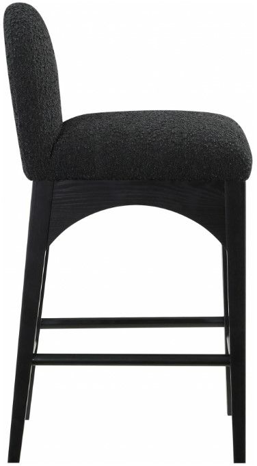 Meridian Furniture Waldorf Black Boucle Counter Stool-2