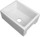 ZLINE Venice 24" White Matte Farmhouse Single Bowl Fireclay Kitchen Sink-3