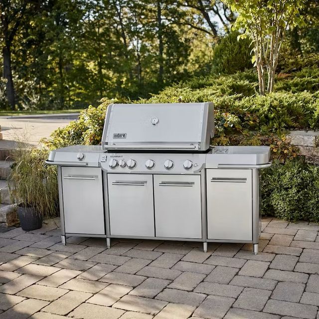 Weber® GC38 S 5-BUrner Stainless Steel Freestanding Natural Gas Grill-1