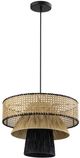 TOV Furniture Rylie Black/Natural Raffia Pendant Lamp-3