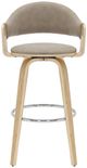 Armen Living Daxton 3-Piece Oak/Vintage Taupe Barstool Set-2