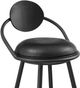 Armen Living Carnation Vintage Black Swivel Counter Stool-5