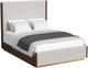 Elements International Brisbane Boucle Beige/Brown Queen Upholstered Panel Bed-0