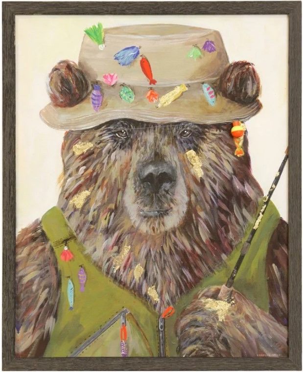 Stylecraft Fishing Bear Wall Art-0