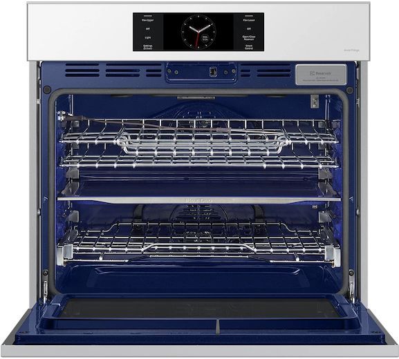 Samsung Bespoke 30" White Glass Single Electric Wall Oven-3