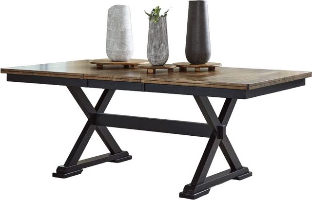 Signature Design by Ashley® Wildenauer 6-Piece Brown/Black Dining Table Set-1
