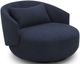 Liberty Furniture Haley Midnight Upholstered Swivel Cuddler Chair-0