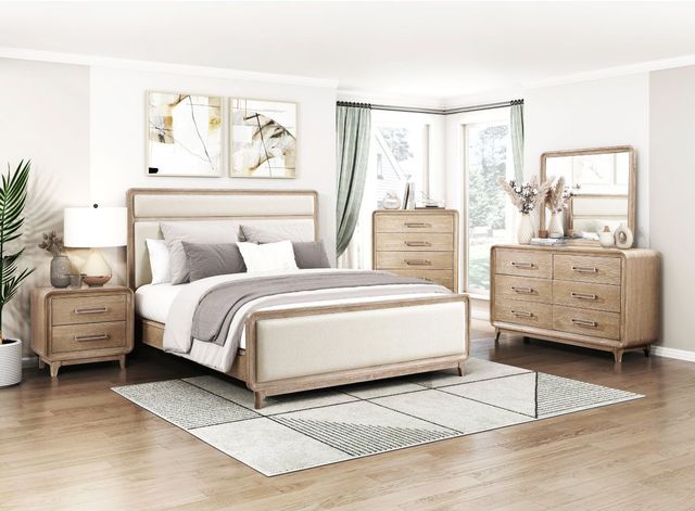 Mazin Furniture Wilshire Natural Oak Mirror-2