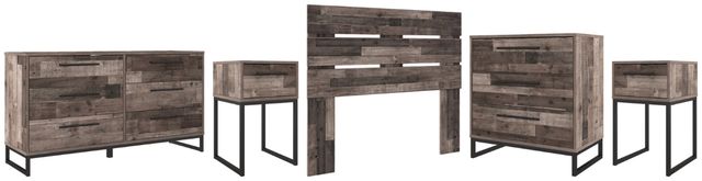 Signature Design by Ashley® Neilsville 5-Piece Multi Gray Full Platform Bed Set-0