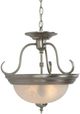 YHD Nickel 15'' Incandescent Semi-Flush Mount Lighting-0