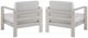 Linon Key Largo 2-Piece Gray Aluminum/Fabric Outdoor Chairs-4