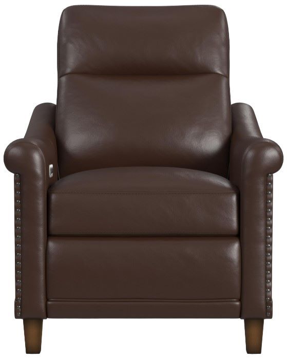 Flexsteel® Elizabeth Brunette Leather Power Recliner with Power Headrest-2