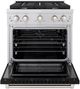 ZLINE 30" Stainless Steel Pro Style Gas Range with Black Matte Door-1