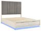 Homelegance® Noctis Beige/Gray California King Platform Bed with Footboard Storage-3
