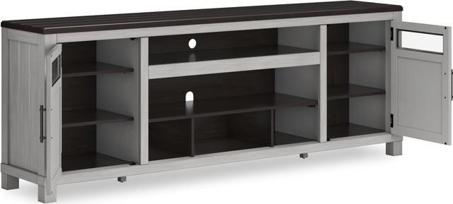 Signature Design by Ashley® Darborn Gray/Brown 88" TV Stand with Electric Fireplace-2