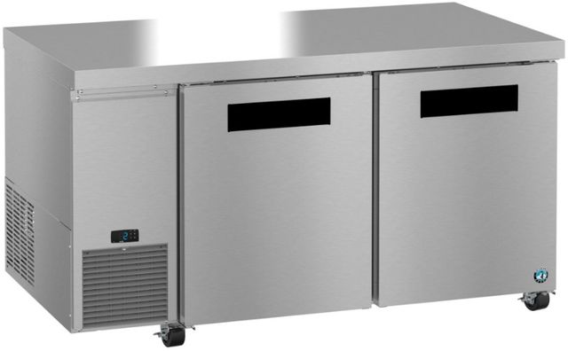 Hoshizaki Steelheart® 60" 17.22 Cu. Ft. Stainless Steel Two Section Undercounter Side Mount Freezer with Stainless Doors-1