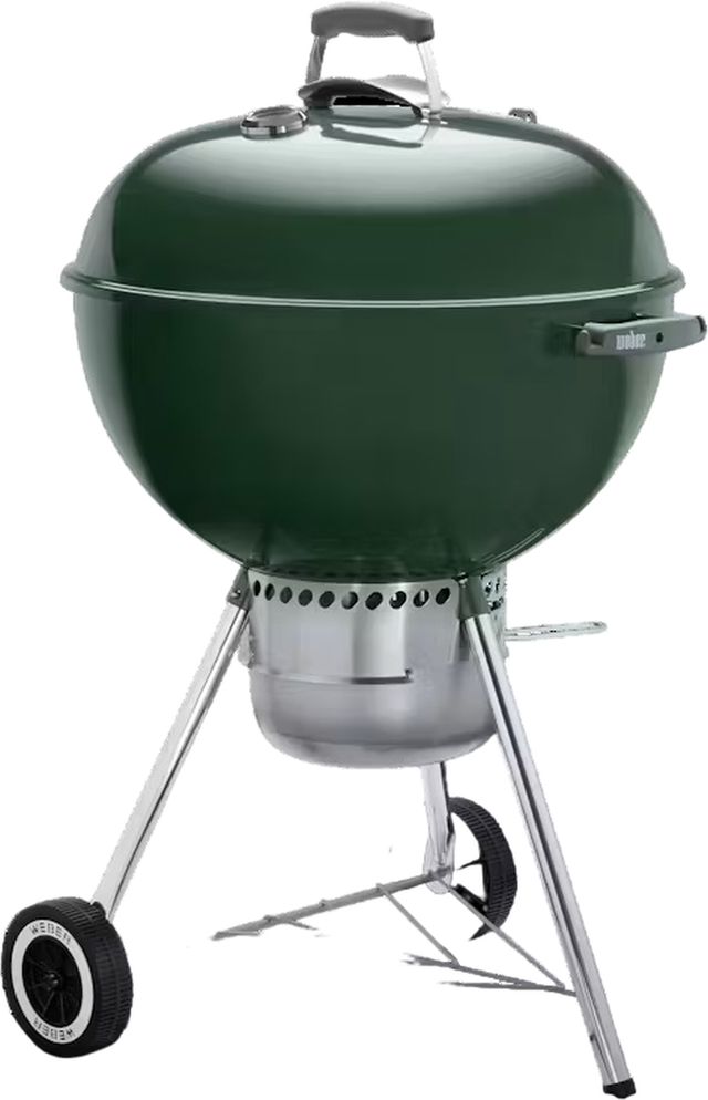 Weber® Original Kettle™ Series 23" Green Freestanding Charcoal Grill-2