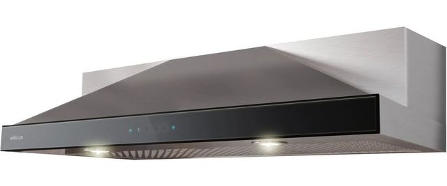 Elica Techne Series Modena 30" Stainless Steel Under Cabinet Range Hood with Black Glass Trim-0