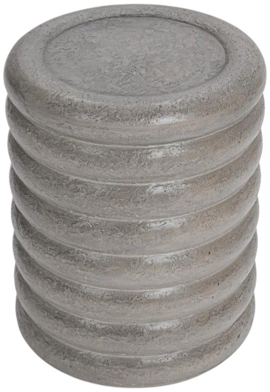 Classic Home Reva Dark Gray Concrete Outdoor End Table-2