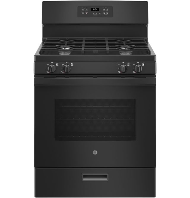 GE® 30" Black Freestanding Gas Range-0