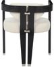 Meridian Furniture Carlyle Cream/Black Dining Arm Chair-3