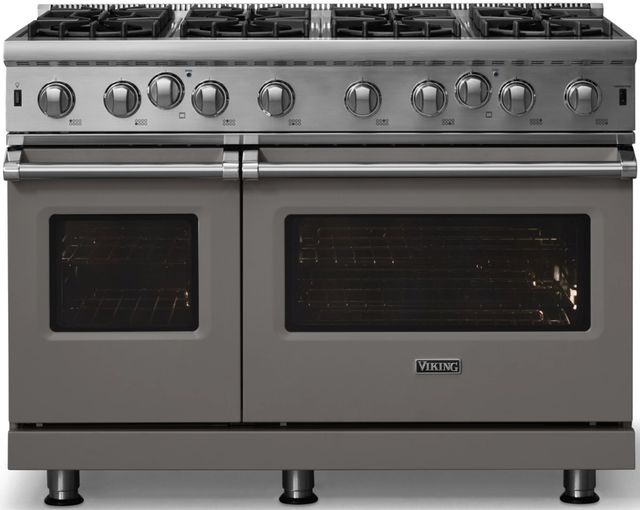 Viking® 5 Series 48" Damascus Gray Pro Style Natural Gas Range-3