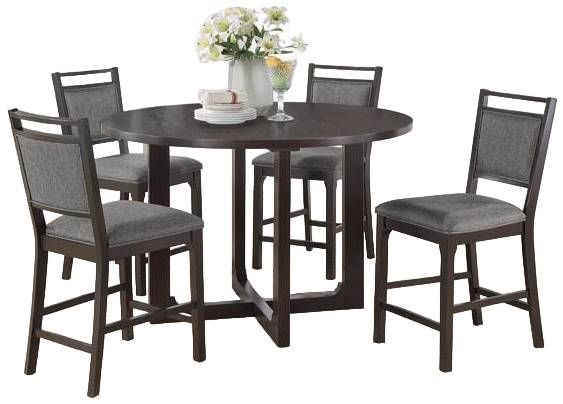 Urban Styles Furniture Jamestown 5-Piece Espresso Counter Height Dining Set-0