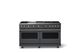 Viking® 5 Series 60" Cast Black Pro Style Gas (LP) Range with Brushed Brass Trim-0