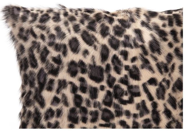 Moe's Home Collection Spotted Goat Blue Leopard Fur Pillow-1
