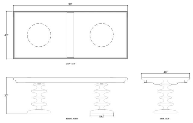 Bramble Customizable Milano Dining Table-2
