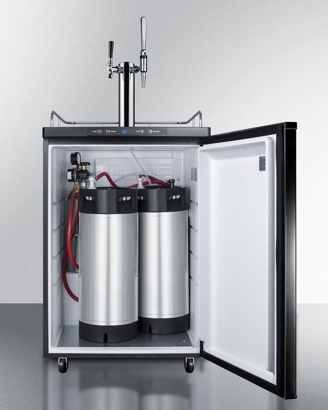 Summit® Commercial Series 5.6 Cu. Ft. Black Coffee Kegerator-2