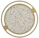 Bassett Mirror Torres Terrazo Accent Table with Antique Bronze Base-3
