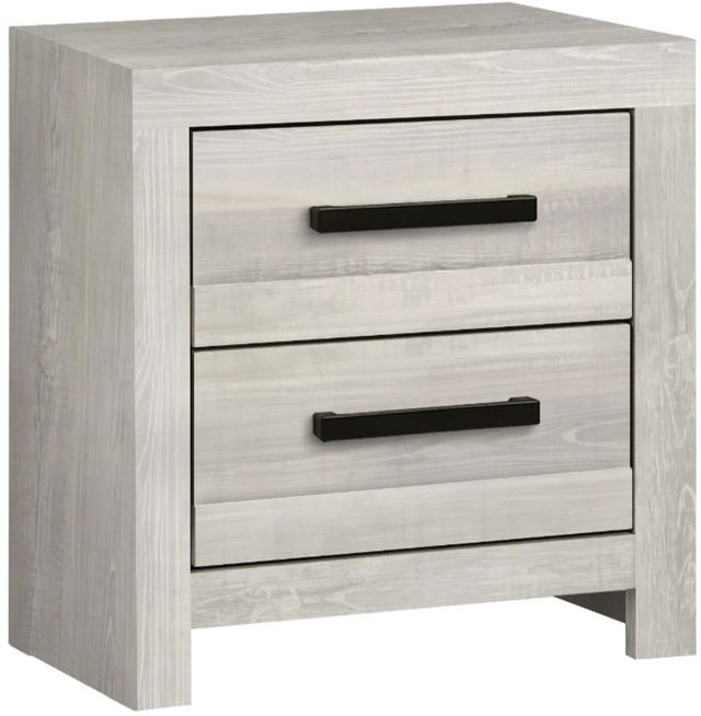 Monarch Specialties Inc. Grey Reclaimed 2-Drawer Nightstand-0